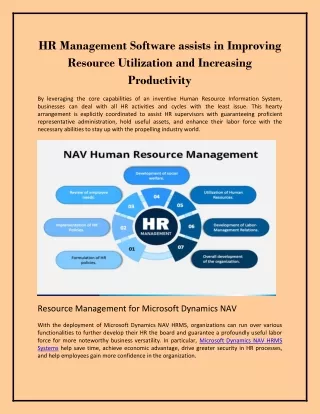 HR Management Software assists in Improving Resource Utilization and Increasing Productivity