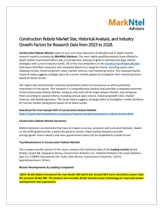 construction robots market construction robots