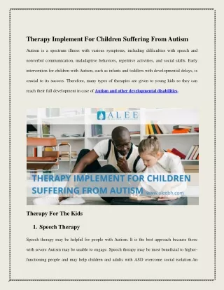 therapy implement for children suffering from