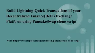 build lightning quick transactions of your