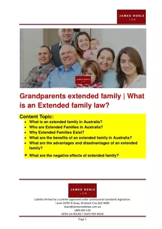 Grandparents extended family - What is an Extended family law