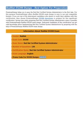 redhat ex200 dumps best option for preparation