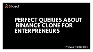 perfect queries about binance clone