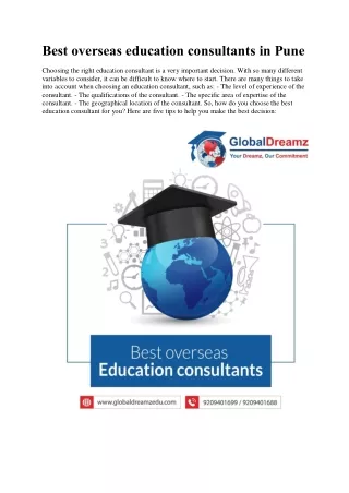 Best overseas education consultant in Pune