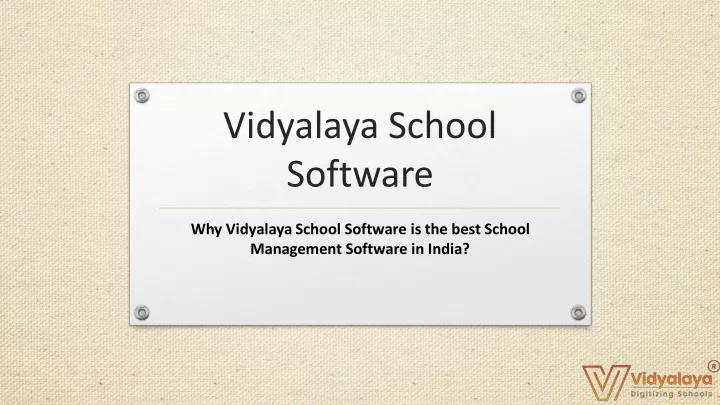 vidyalaya school software