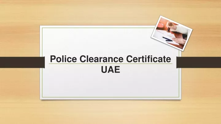 police clearance certificate uae