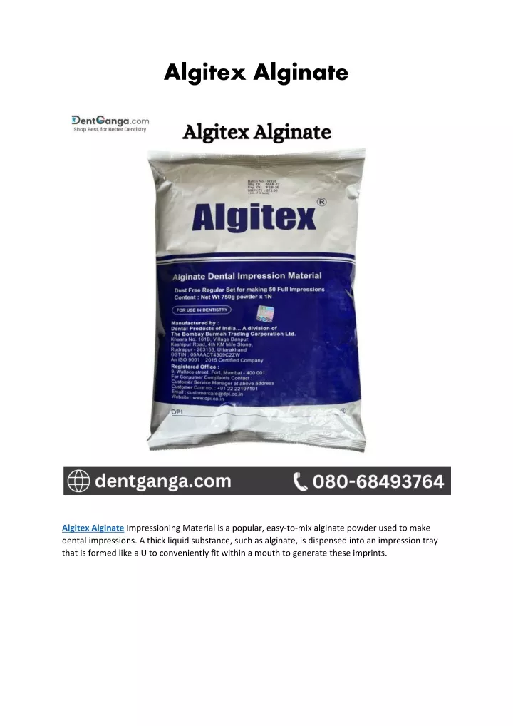 algitex alginate