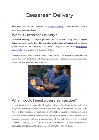 caesarean delivery caesarean delivery