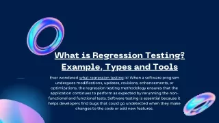 what is regression testing example types