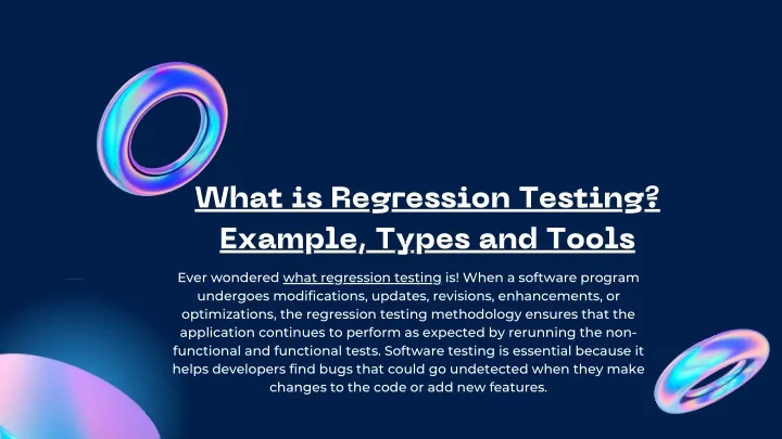 what is regression testing example types