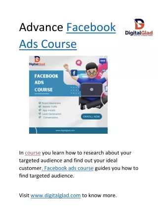 Advance Facebook Ads Course