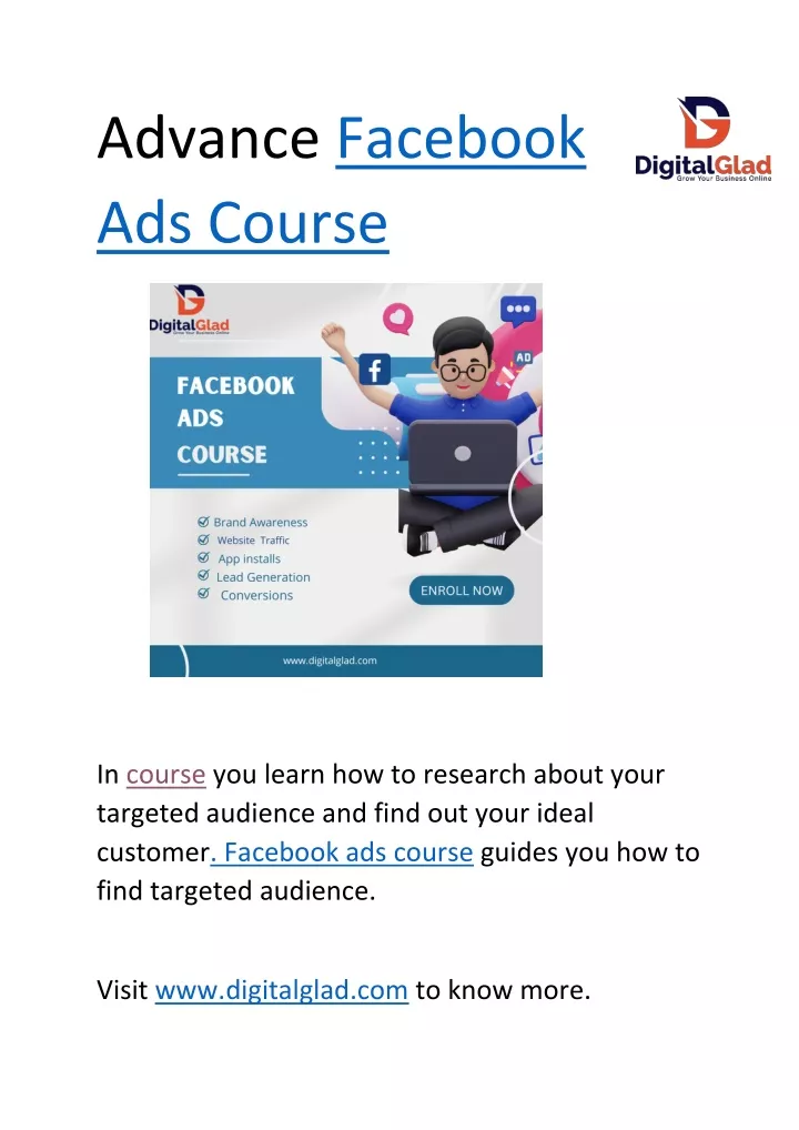 advance facebook ads course