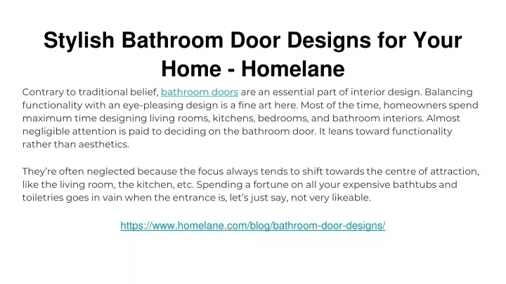 stylish bathroom door designs for your home homelane