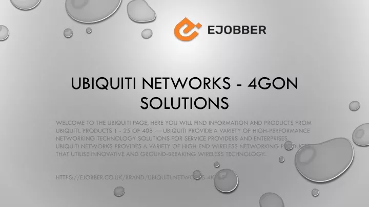ubiquiti networks 4gon solutions