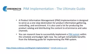 PIM Implementation - The Ultimate Guide