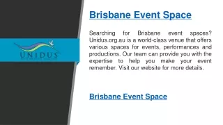 brisbane event space