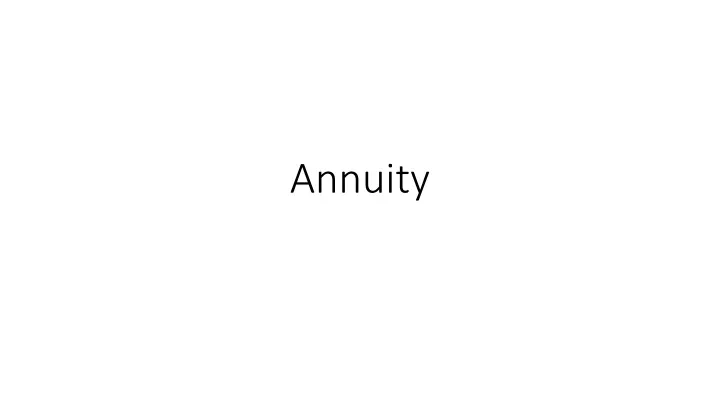 annuity