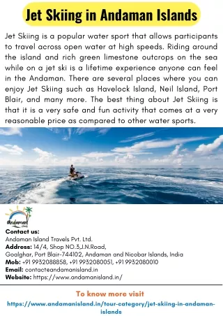 jet skiing in andaman islands