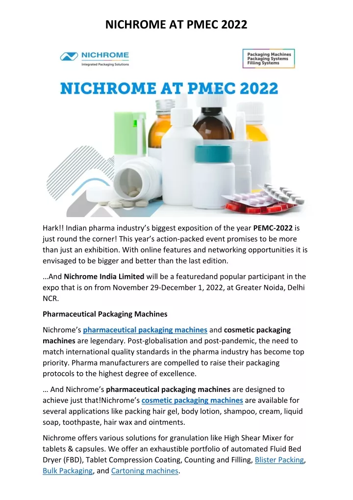 nichrome at pmec 2022
