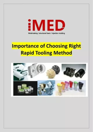Importance of Choosing Right Rapid Tooling Method