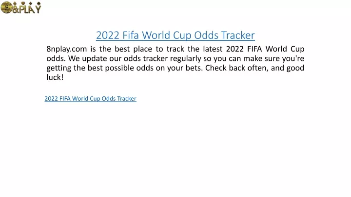 2022 fifa world cup odds tracker