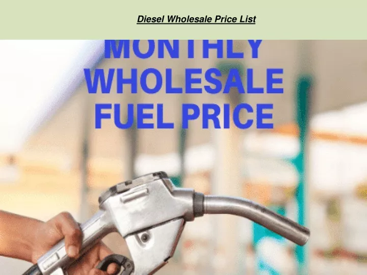 diesel wholesale price list