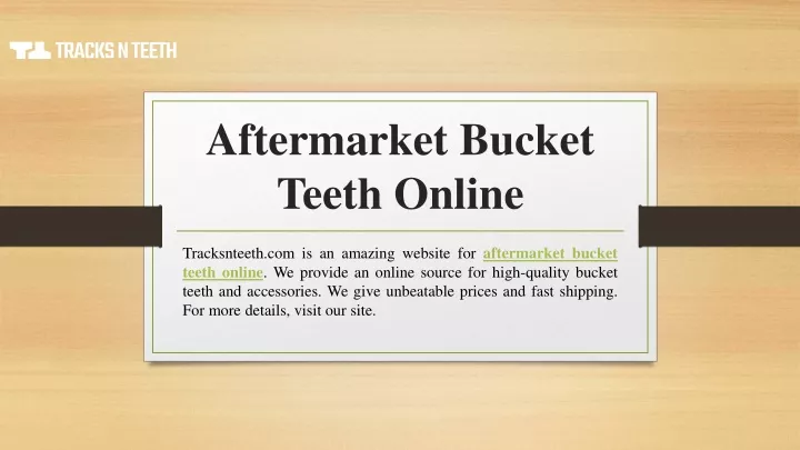 aftermarket bucket teeth online