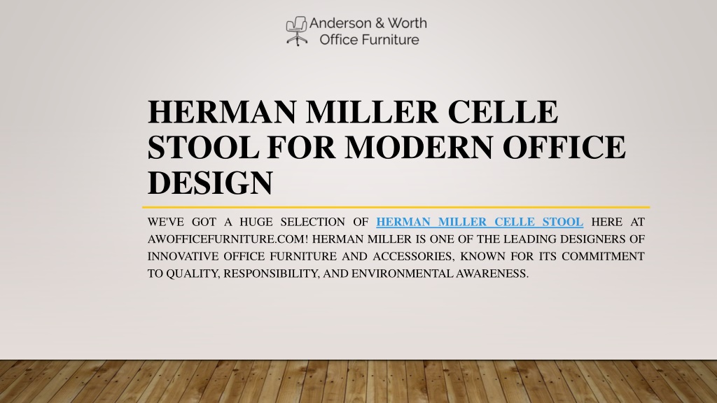 Herman L Rundle PPT - Herman Miller Celle Stool for Modern Office Design ...