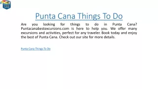 punta cana things to do