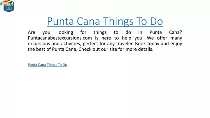 punta cana things to do