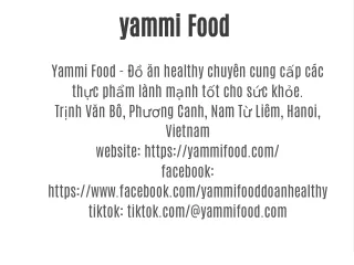 Yammi Food - đồ ăn healthy
