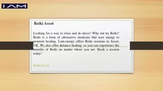 Reiki Ascot  I-am.energy