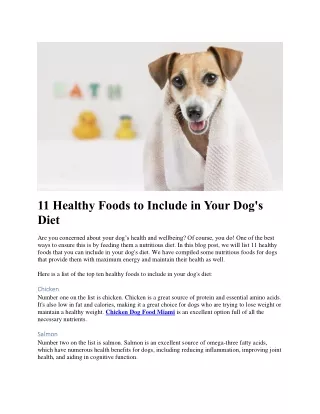 11 Healthy Foods to Include in Your Dog