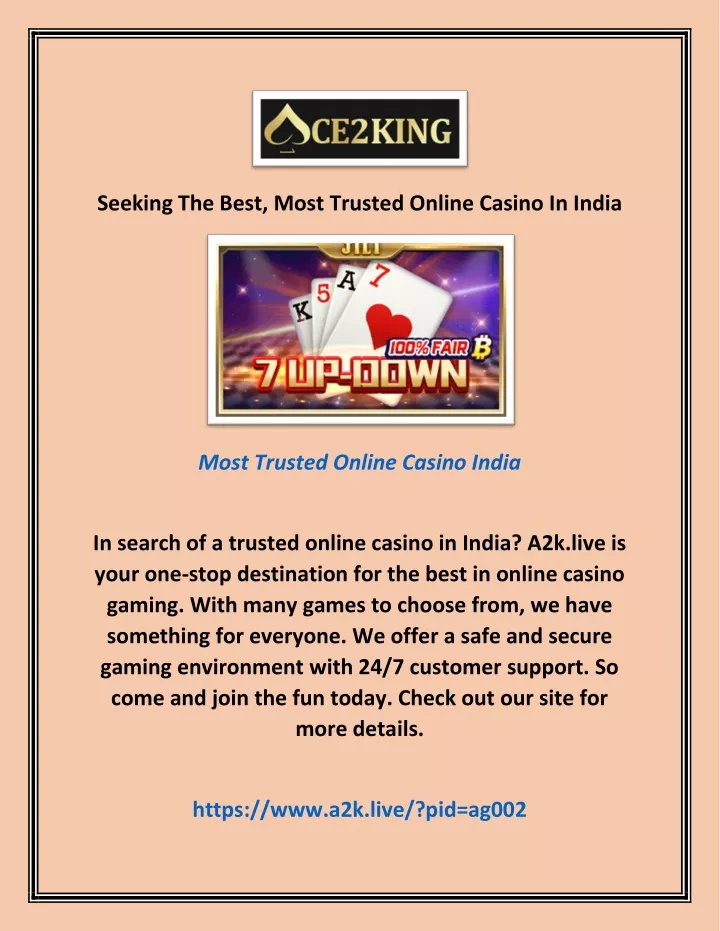seeking the best most trusted online casino