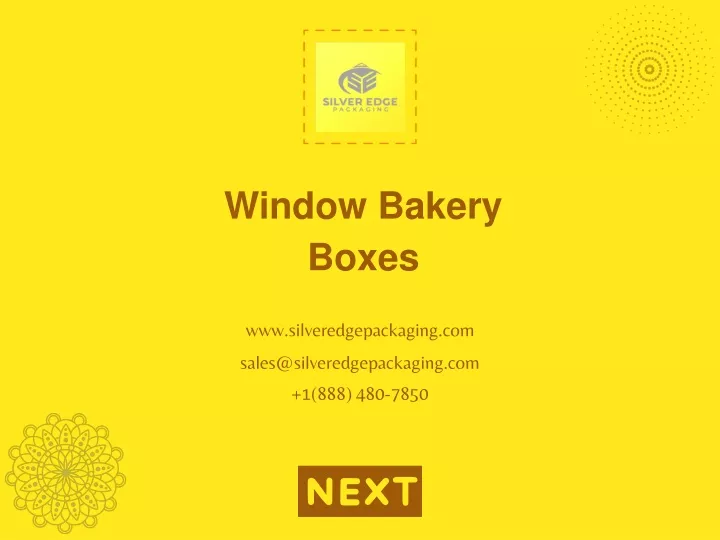 window bakery boxes