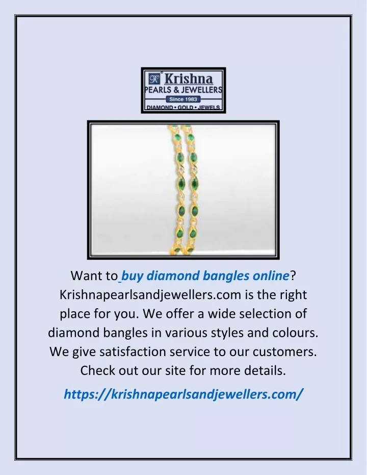 want to buy diamond bangles online