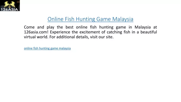 online fish hunting game malaysia