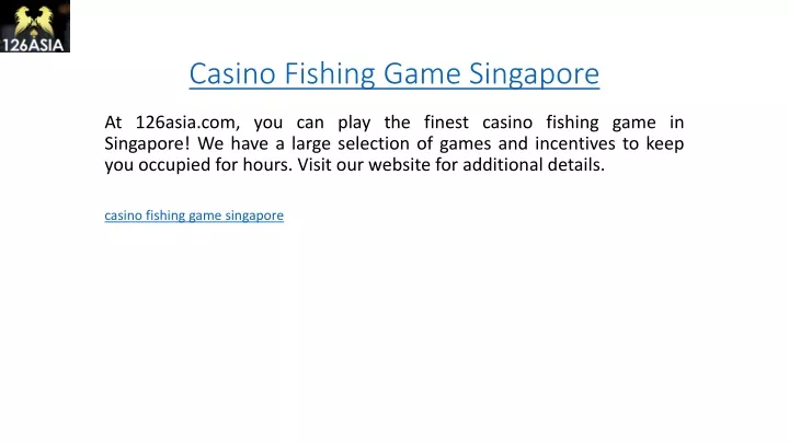 casino fishing game singapore