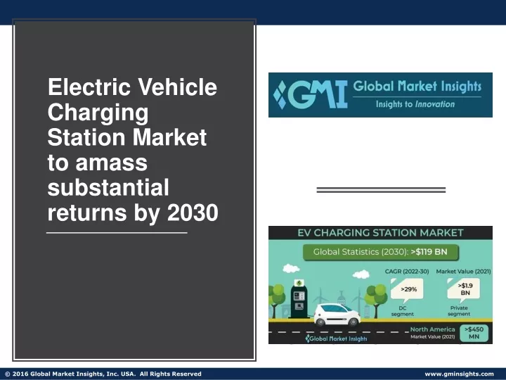 electric vehicle charging station market to amass
