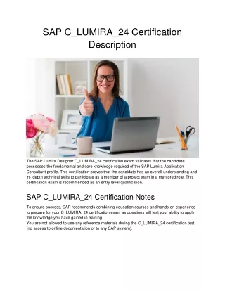 sap c lumira 24 certification description