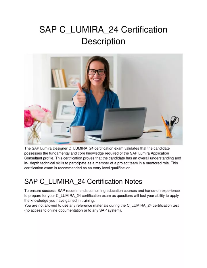 PPT - SAP C_LUMIRA_24 Certification Description PowerPoint Presentation ...