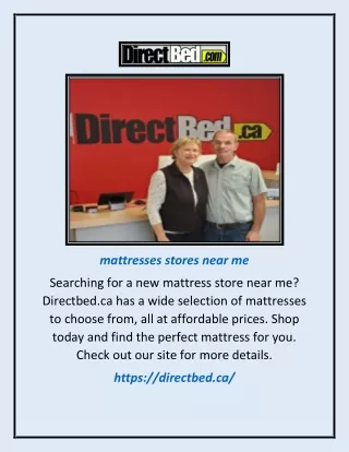 Mattresses Stores Near Me | Directbed.ca