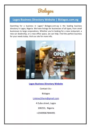 lagos business directory website bizlagos com ng