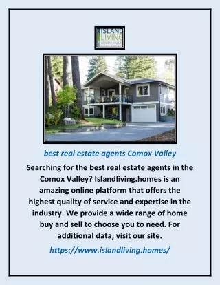 Best Real Estate Agents Comox Valley | Islandliving.homes
