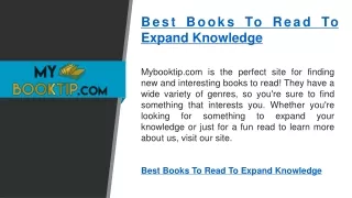 best books to read to expand knowledge