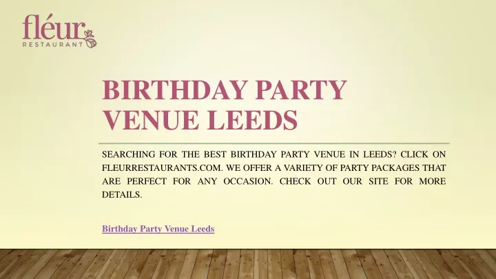 birthday party venue leeds