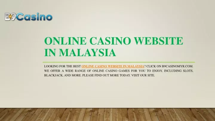 online casino website in malaysia