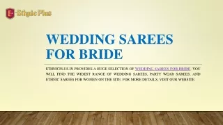 wedding sarees for bride
