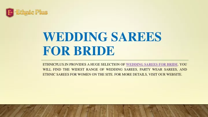 wedding sarees for bride