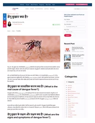 डेंगू बुखार क्या है